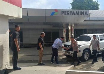 Kapolrestabes Medan Kombes Pol Dr. Jean Calvijn Simanjuntak saat kunjungan ke kantor Pertamina Patra Niaga di Jalan Putri Hijau, Kelurahan Kesawan, Kecamatan Medan Barat. (Foto Ist)