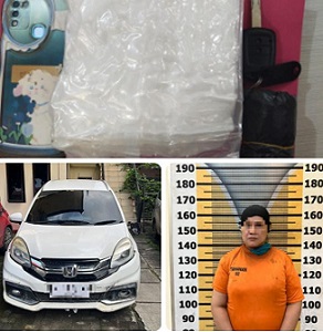 tersangka FS beserta barang bukti sudah diamankan di Polres Tebing Tinggi