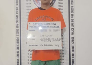 Tersangka FTG dan barnag bukti