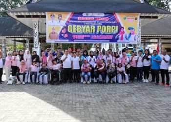 Wali Kota Pematangsiantar Wesly Silalahi SH MKn menghadiri acara Gebyar PORPI 2025 Kota Pematangsiantar, di Lapangan Adam Malik