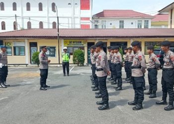 abag Ops AKP Ilham Harahap SH. MH menerima 15 orang Bintara Remaja (Baja) Bawah Kendali Operasi (BKO) Polda Sumatera Utara (Sumut)