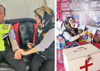 Tim Nakes Sie Dokkes saat periksa kesehatan IPDA Martua Rajagukguk dan IPDA Marlon Hutahean yang tugas di Pos Pam dan Yan Ops Lilin Toba 2025