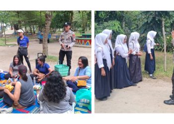 Personil Sat Binmas patroli sambang kamtibmas dan silaturahmi