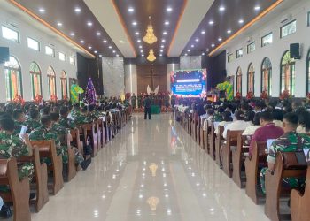 Perayaan Natal Bersama Korem 022/PT, Satdisjan dan Kodim 0207/SML Berlangsung Khidmat
