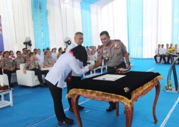 Kapolda Sumut Irjen Pol Whisnu Hermawan Februanto saat pengukuhan
Subdit Renakta jadi Ditres PPA dan PPO yang dipimpin Kombespol Kristinattara Wahyuningrum. (Foto Ist)
