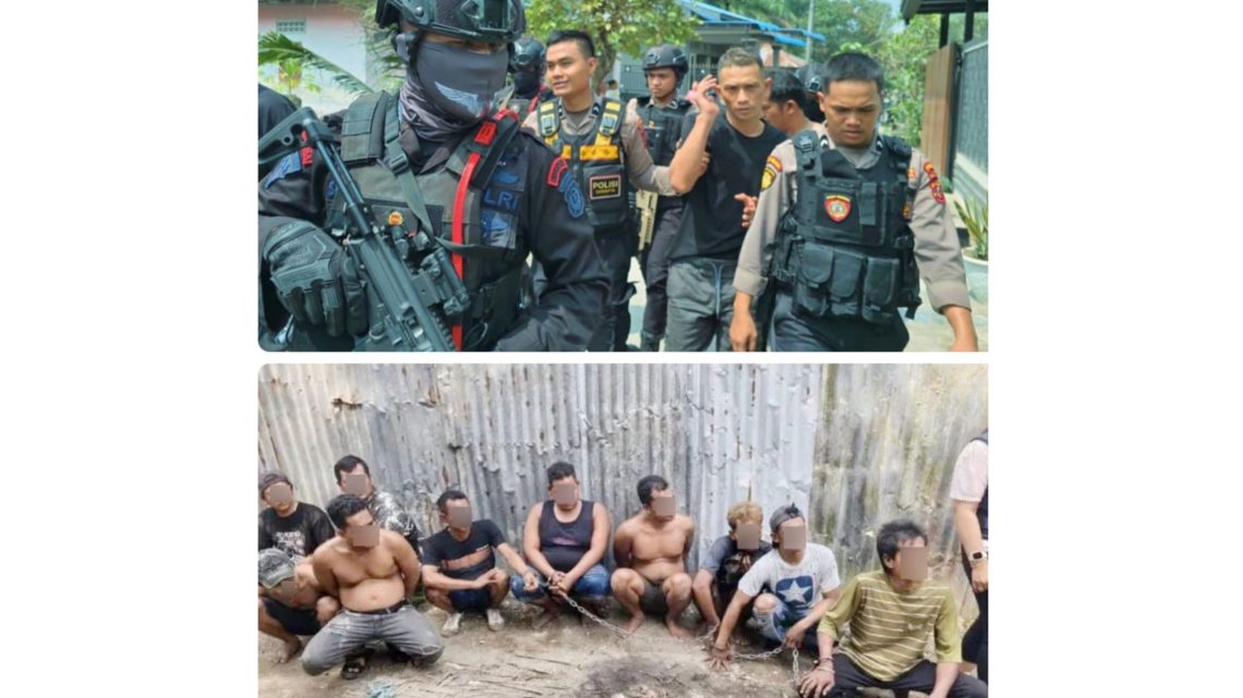 Operasi Gerebek Kampung Narkoba (GKN) skala besar di kawasan Desa Percut Kecamatan Percut Seituan, Kabupaten Deliserdang. (Foto Ist)