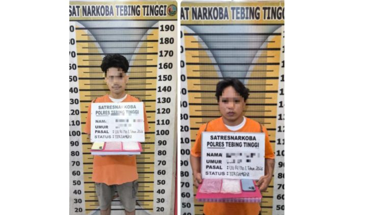 Kedua pelaku ZM dan MA beserta barang bukti