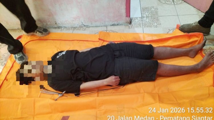 Jenajah korban saat masih di TKP