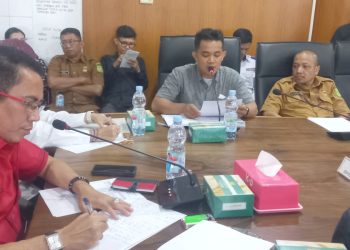 Perwakilan The CityView Condominium Joko saat hadir di RDP Komisi 4 DPRD Medan dipimpin Ketua Komisi 4 Paul Mei Anton Simanjuntak. (Foto Ist)