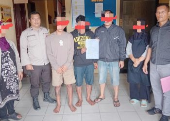 Kanit Reskrim IPDA Juhandya Malau SH bersama personil saat problem solving pencurian buah duku