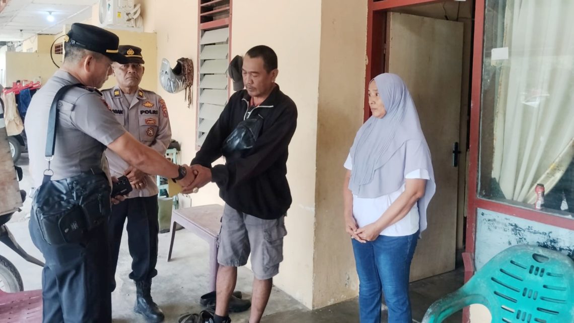 Kapolsek Bosar Maligas IPTU Sonni G Silalahi SH Serahkan Tali Asih kepada Aiptu Eka Ramadani
