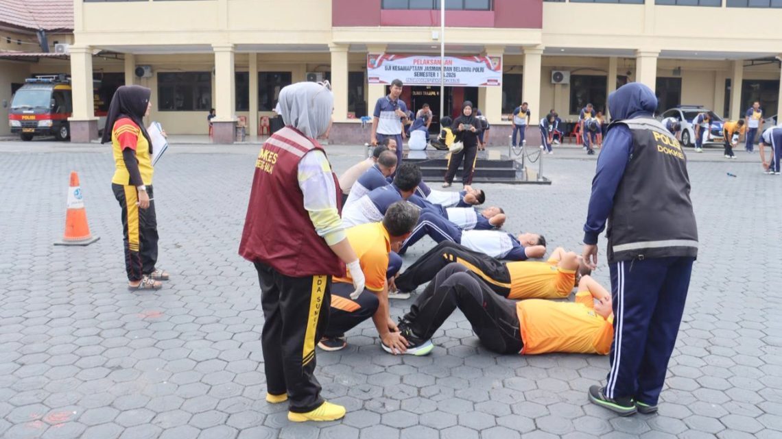 Polres Tanjungbalai Gelar Uji Kesamaptaan Jasmani Semester I 2026