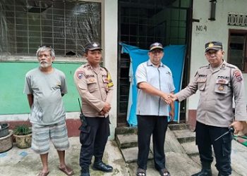 Kanit Samapta IPDA Irwan Saragih SH pimpin respon cepat pengecekan adanya seorang laki laki pelemparan terhadap siswa MAN