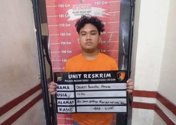 SYH Pelaku curanmor yang ditangkap personel Polsek Medan Baru. (Foto Ist)