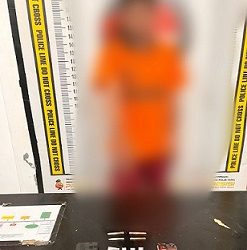 Pelaku Alpajri dan barang bukti 