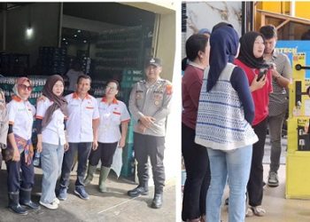 Personil Sat Binmas Polres Pematangsiantar Sambang Kamtibmas kepada Karyawan Perusahan dan Toko