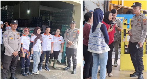 Personil Sat Binmas Polres Pematangsiantar Sambang Kamtibmas kepada Karyawan Perusahan dan Toko