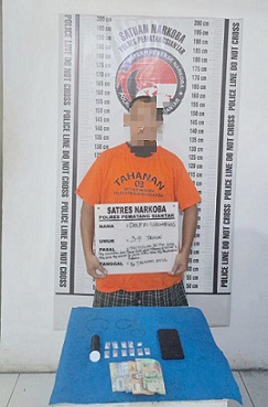 Pelaku DS dan barang bukti