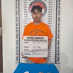 Pelaku JRS alias Roy dan barang bukti