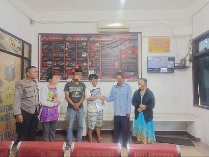 piket SPKT dan Bhabinkamtibmas selesaikan dugaan percobaan pencurian yang terjadi di Jalan SM. Raja