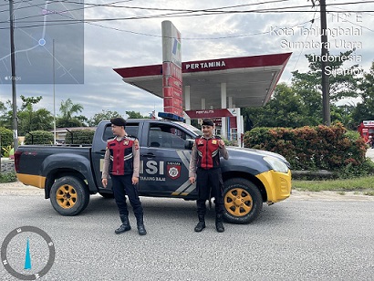 Personel Satuan Samapta Polres Tanjungbalai menggelar kegiatan Patroli Dialogis
