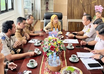 Sekda Kota Tanjungbalai Nurmalini Marpaung, menerima audiensi Kepala Balai Besar Karantina Hewan, Ikan, Tumbuhan Sumut N. Prayatno Ginting, S.P, M.M