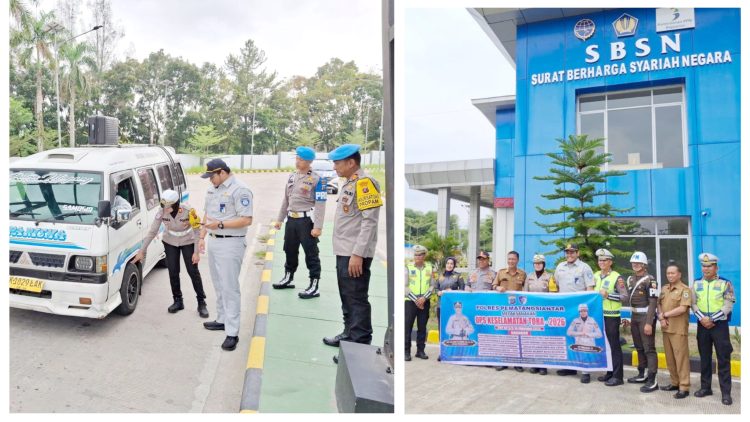 Kasi Propam Kasi propam AKP Henry Palona Bangun S.H, Kasat Lantas AKP Friska Susana S.H pimpin Ramcek, Periksa Kesehatan dan Tempel Stiker Ops Keselamatan Toba 2026 di Terminal Tanjung Pinggir