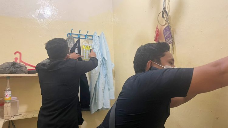 Lapas TBA saat razia blok hunian warga binaan