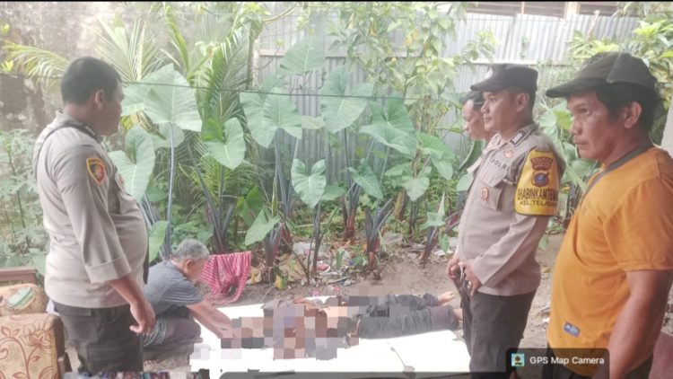 Personil Polseķ Sianțar Barat saat cek jenajah korban