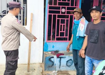 Polisi saat cek TKP