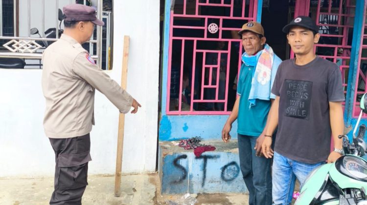 Polisi saat cek TKP