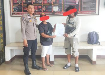 Personil Polseķ Sianțar Utara Selesaikan dugaan Penganiayaan pedagang tissue