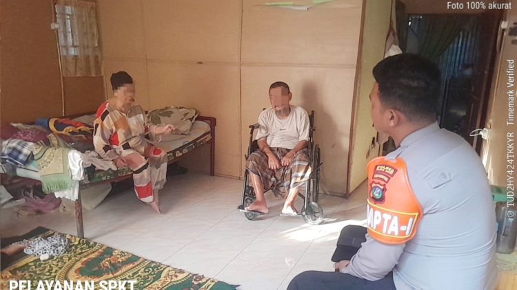 Personil Polres Pematangsiantar Cek TKP Anak Diduga Pukul dan Ancam Bapak Kandung