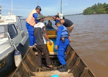 Personil Sat Polairud Polres Tanjungbalai Patroli Perketat Perairan