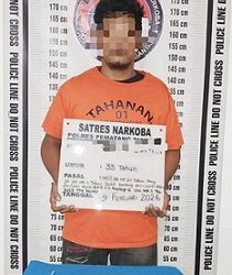 Tersangka HG dan barang bukti diamankan di Sat Resnarkoba Polres Pematangsiantar