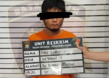 Pian Lubis Pelaku residivis Curanmor yang ditangkap Polsek Patumbak. (Foto Ist)