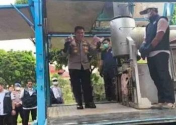 Kapolda Sumut, Irjen Pol Whisnu Hermawan Februanto memusnahkan ratusan kilogram barang bukti narkotika hasil pengungkapan kasus sepanjang Januari hingga 22 Februari 2026. (Foto Ist)