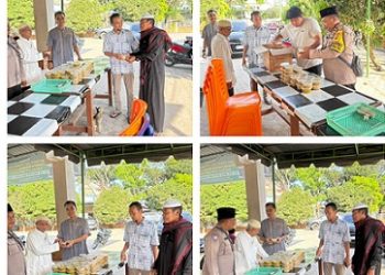 Polres Tanjungbalai Berbagi Ratusan Takjil ke Sejumlah Masjid