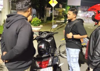 Timsus Dayok Mirah Saat amankan pengendara sepedamotor knalpot brong