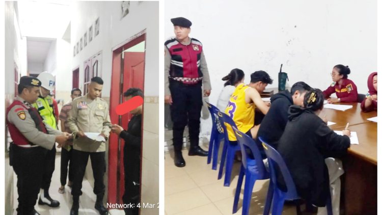 Personil Sat Samapta dampingi razia pekat