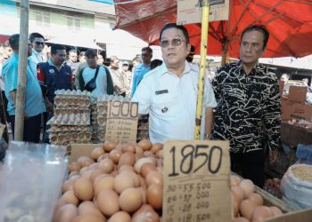 Wali Kota Pematangsiantar Wesly Silalahi SH MKn bersama Forkopimda sidak pasar