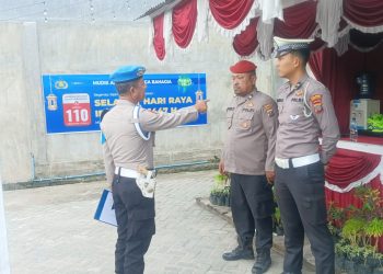 Personil Sipropam Cek Kesiapan Pospam dan Pos Terpadu