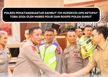 Kapolres Pematangsiantar AKBP Sah Udur T.M. Sitinjak SH. SIK. MH secara langsung terima kunjungan Tim Supervisi Operasi Ketupat Toba Tahun 2026 dari Mabes Polri