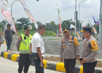 Kapolres Simalungun AKBP Marganda Aritonang, S.I.K. S.H., M.M Pantau Langsung Pintu Tol Simpang Pane