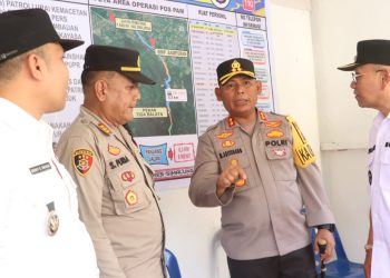 Kapolres Simalungun AKBP Marganda Aritonang, S.H., S.I.K. M.M bersama Forkopimda Tinjau 5 Pos Ketupat Toba 2026