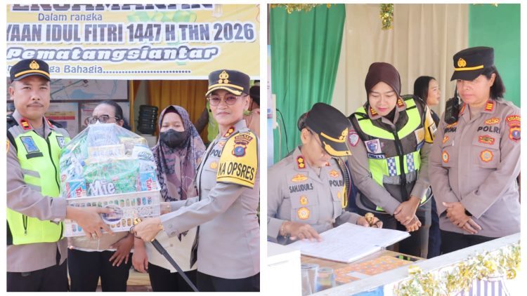 Kapolres Pematangsiantar AKBP Sah Udur T.M. Sitinjak SH. SIK. MH cek Pos Yan jalan Sutomo dan Pos Pam Parluasan