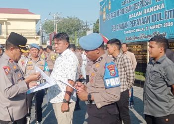 Wakapolres Tanjungbalai, Kompol MP. Pardede, S.H Cek Kehadiran Personil