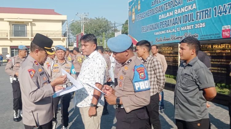 Wakapolres Tanjungbalai, Kompol MP. Pardede, S.H Cek Kehadiran Personil