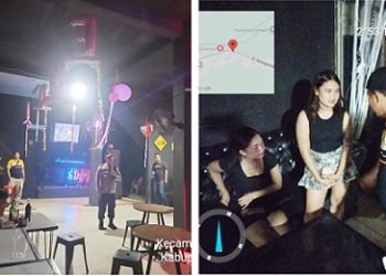 Kapolsek Tanah Jawa KOMPOL Banuar Manurung SH pimpin langsung razia di Tempat Hiburan Malam (THM) Barra VIP Bar