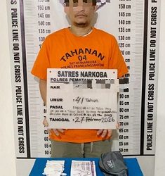 Tersangka HA alias Medi dan barang bukti